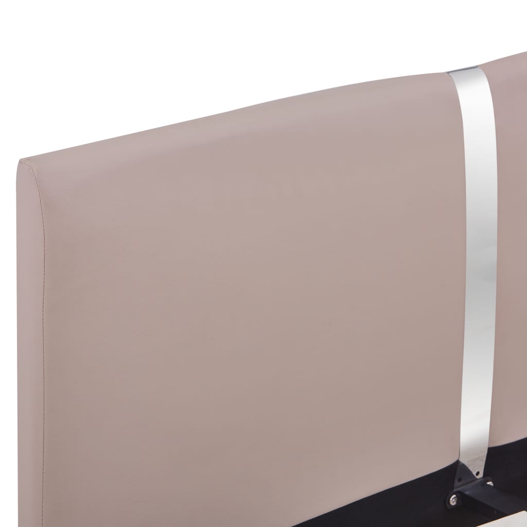 Cadre de lit sans matelas cappuccino similicuir 140x200 cm - XIOS