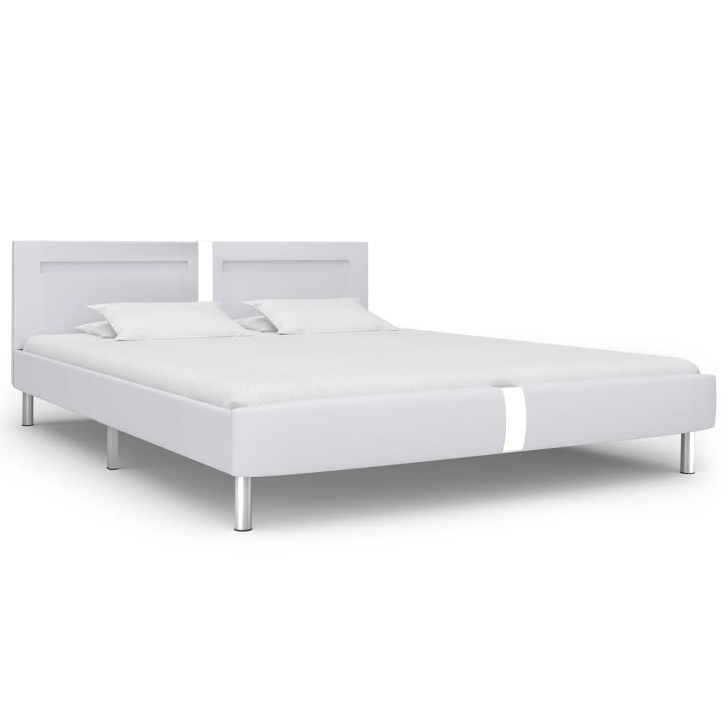 Cadre de lit avec LED sans matelas blanc 180x200 cm - XIOS