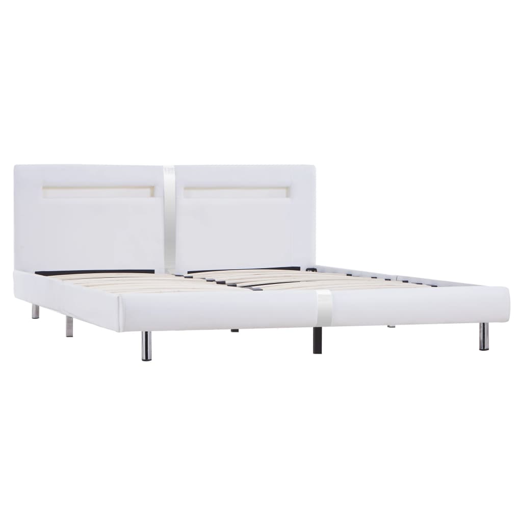 Cadre de lit avec LED sans matelas blanc 180x200 cm - XIOS