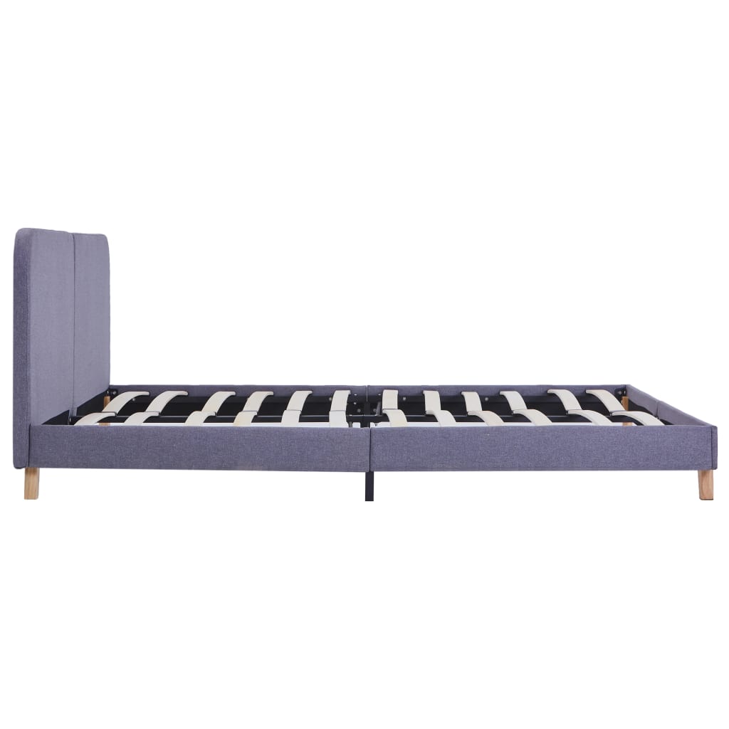 Cadre de lit sans matelas gris clair tissu 180x200 cm - XIOS