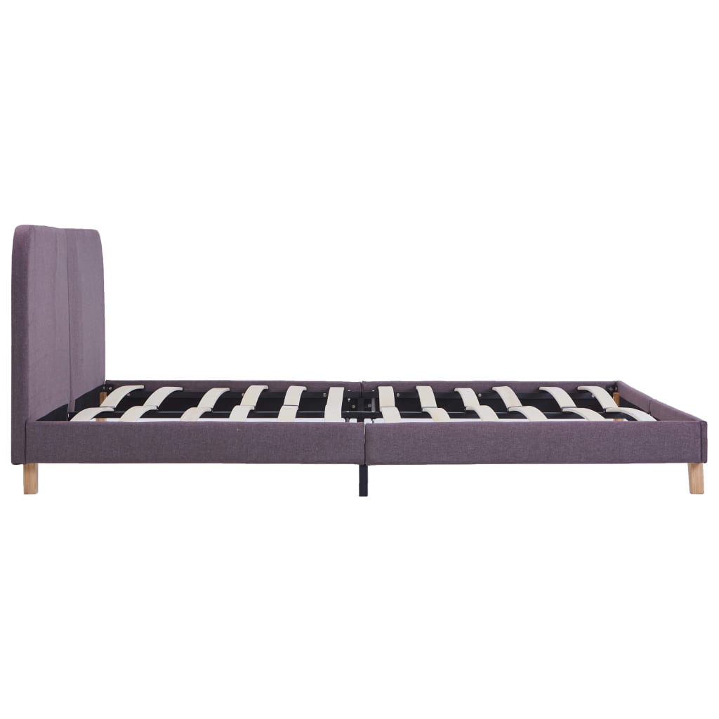 Cadre de lit sans matelas taupe tissu 180x200 cm - XIOS
