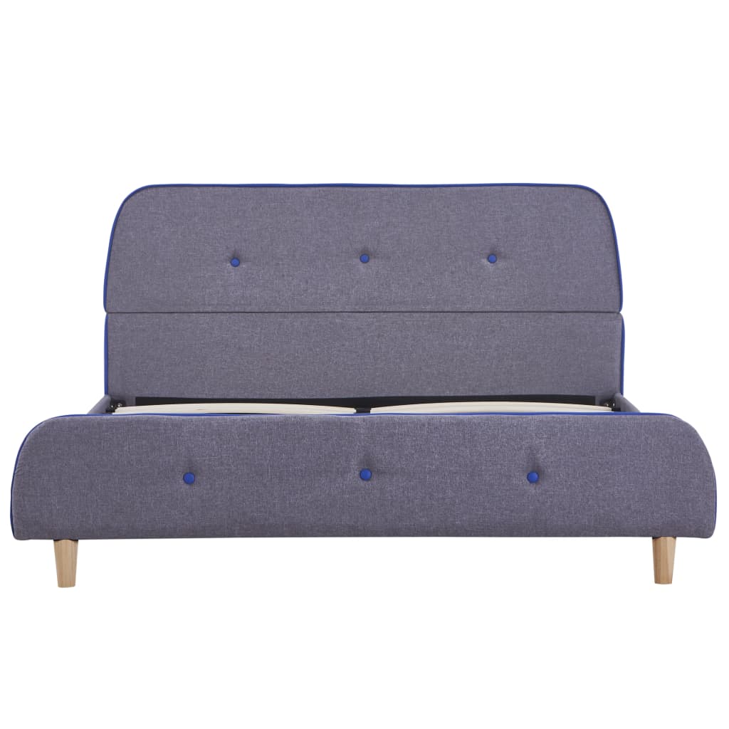 Cadre de lit sans matelas gris clair tissu 140x200 cm - XIOS