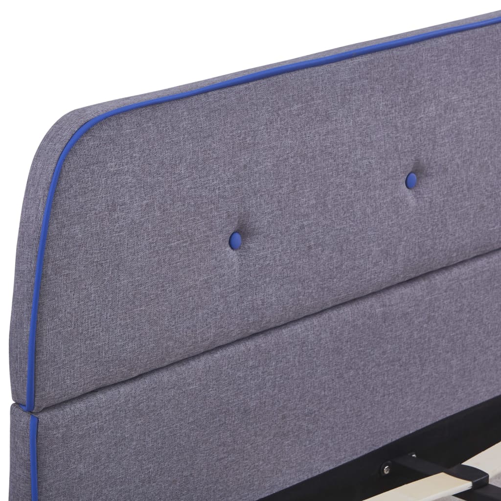Cadre de lit sans matelas gris clair tissu 140x200 cm - XIOS