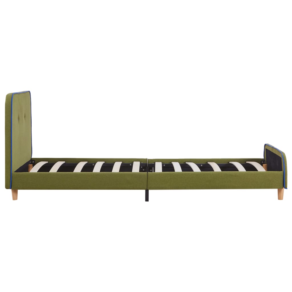 Cadre de lit sans matelas vert tissu 90x200 cm - XIOS