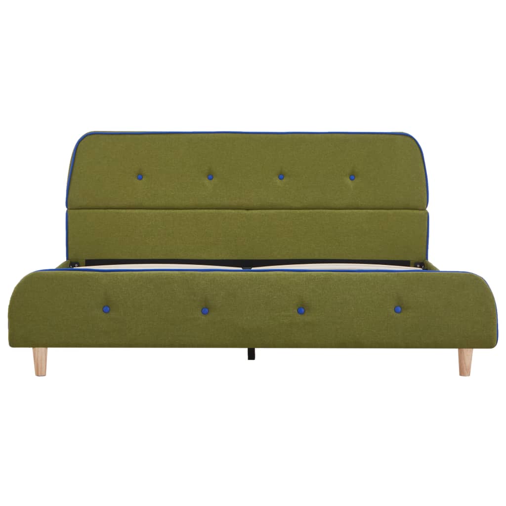 Cadre de lit sans matelas vert tissu 140x200 cm - XIOS
