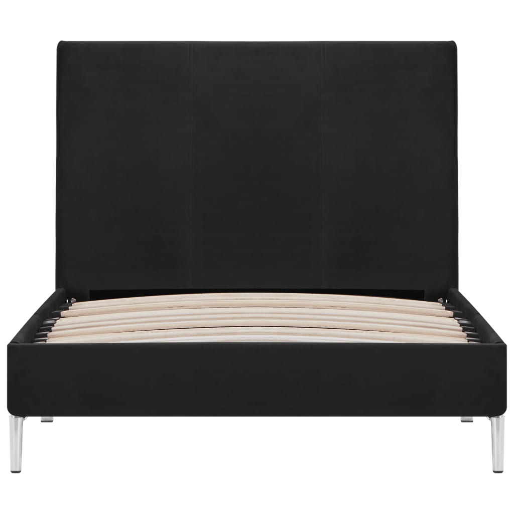 Cadre de lit sans matelas noir tissu 90x200 cm - XIOS