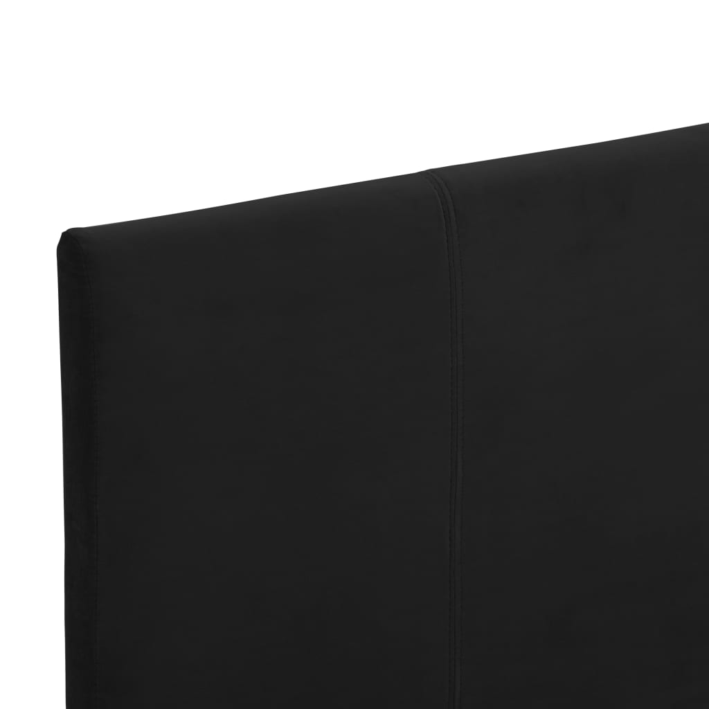Cadre de lit sans matelas noir tissu 90x200 cm - XIOS
