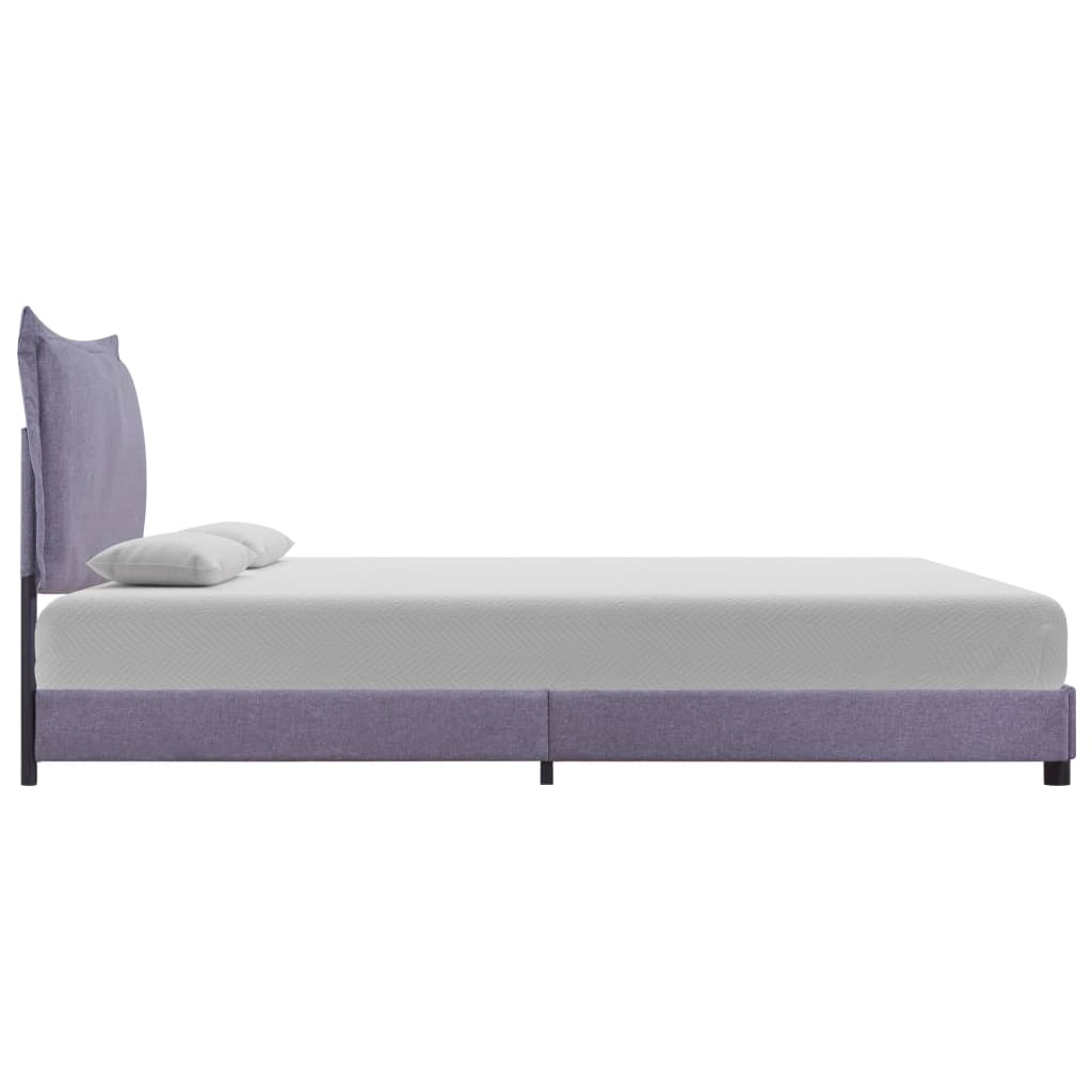 Cadre de lit sans matelas gris clair tissu 140x200 cm - XIOS