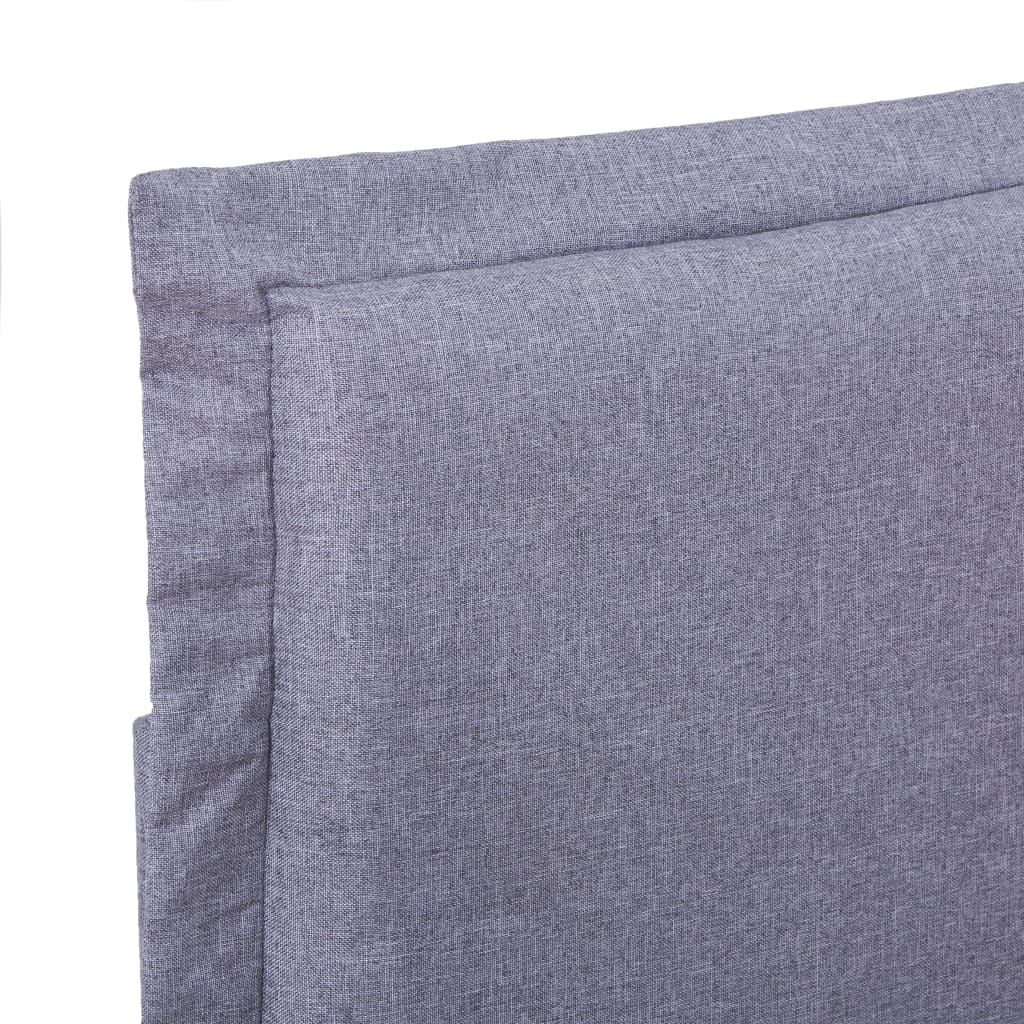 Cadre de lit sans matelas gris clair tissu 140x200 cm - XIOS