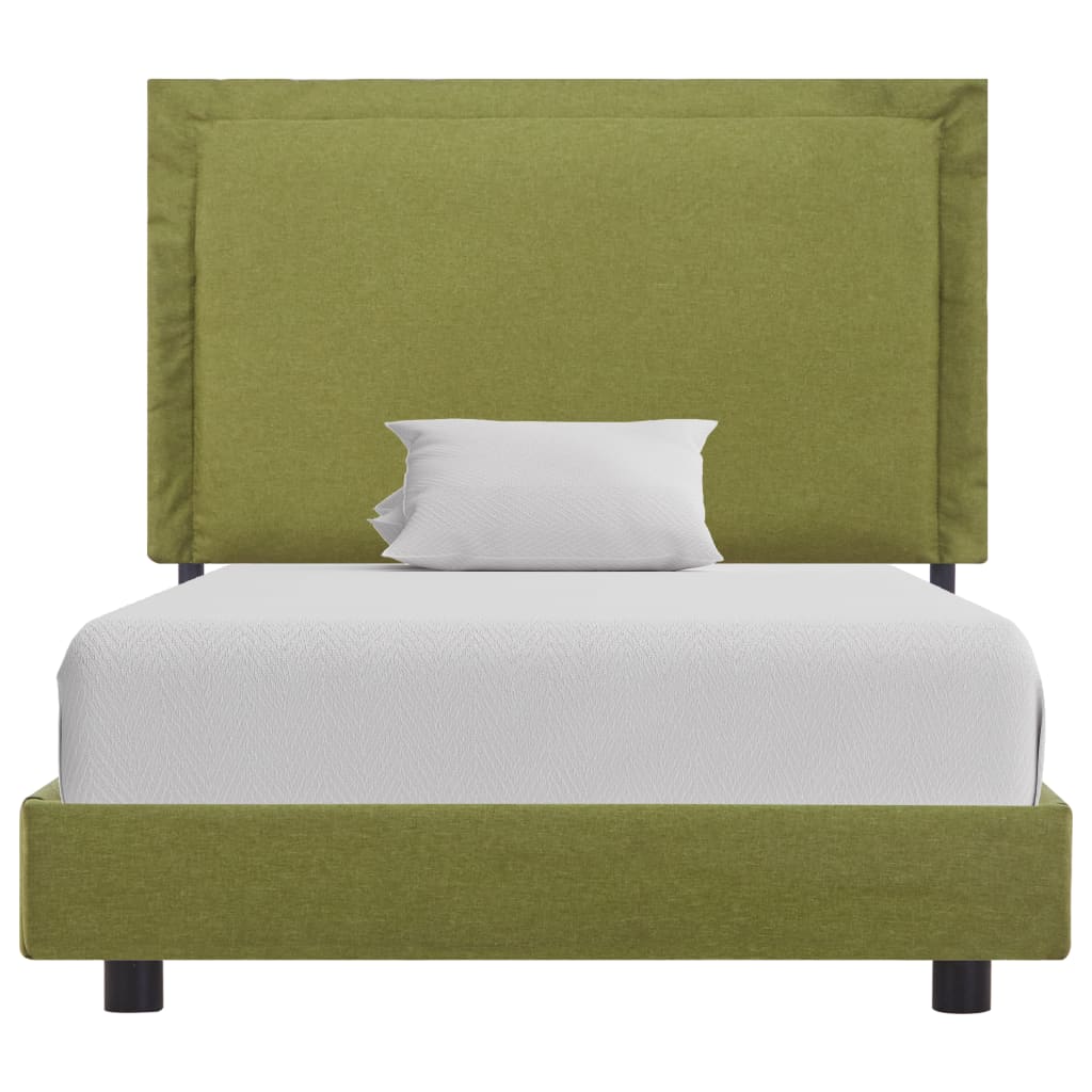 Cadre de lit sans matelas vert tissu 90x200 cm - XIOS