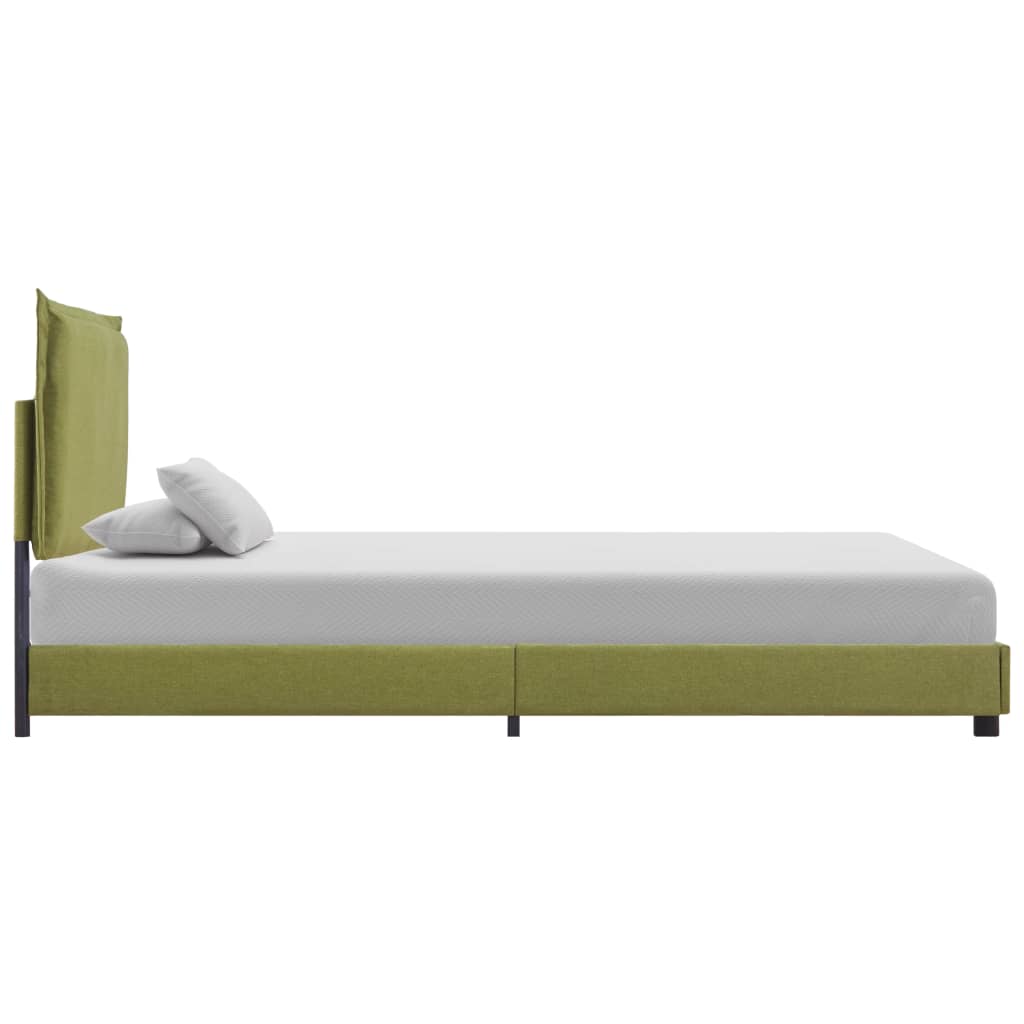 Cadre de lit sans matelas vert tissu 90x200 cm - XIOS