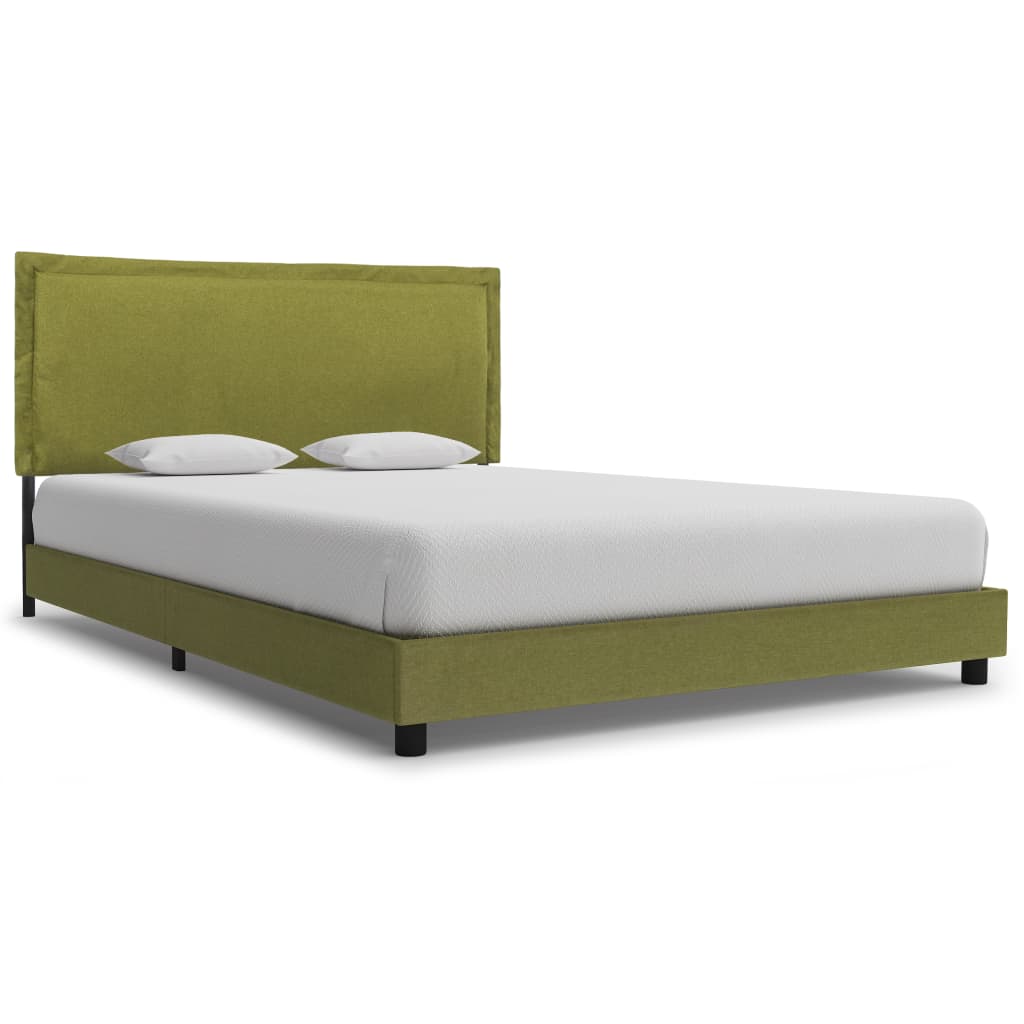 Cadre de lit sans matelas vert tissu 140x200 cm - XIOS