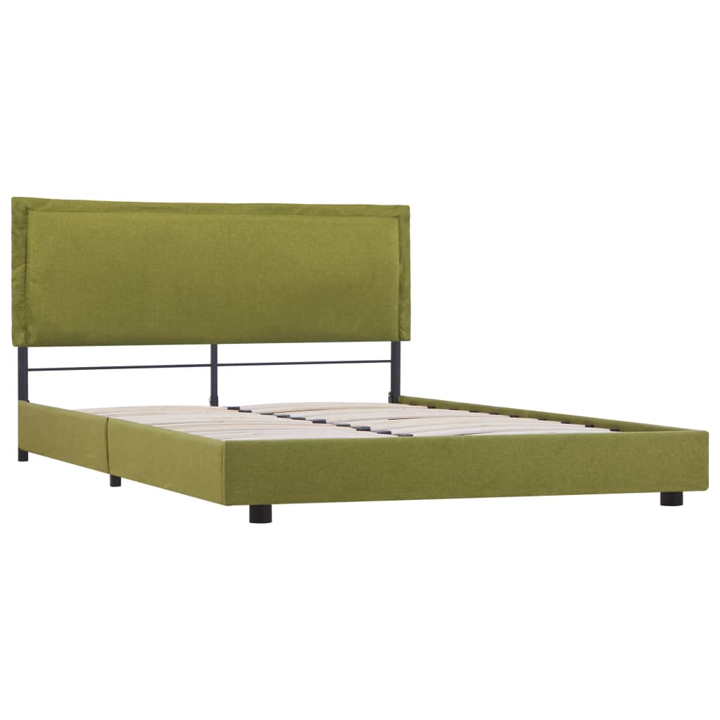 Cadre de lit sans matelas vert tissu 140x200 cm - XIOS
