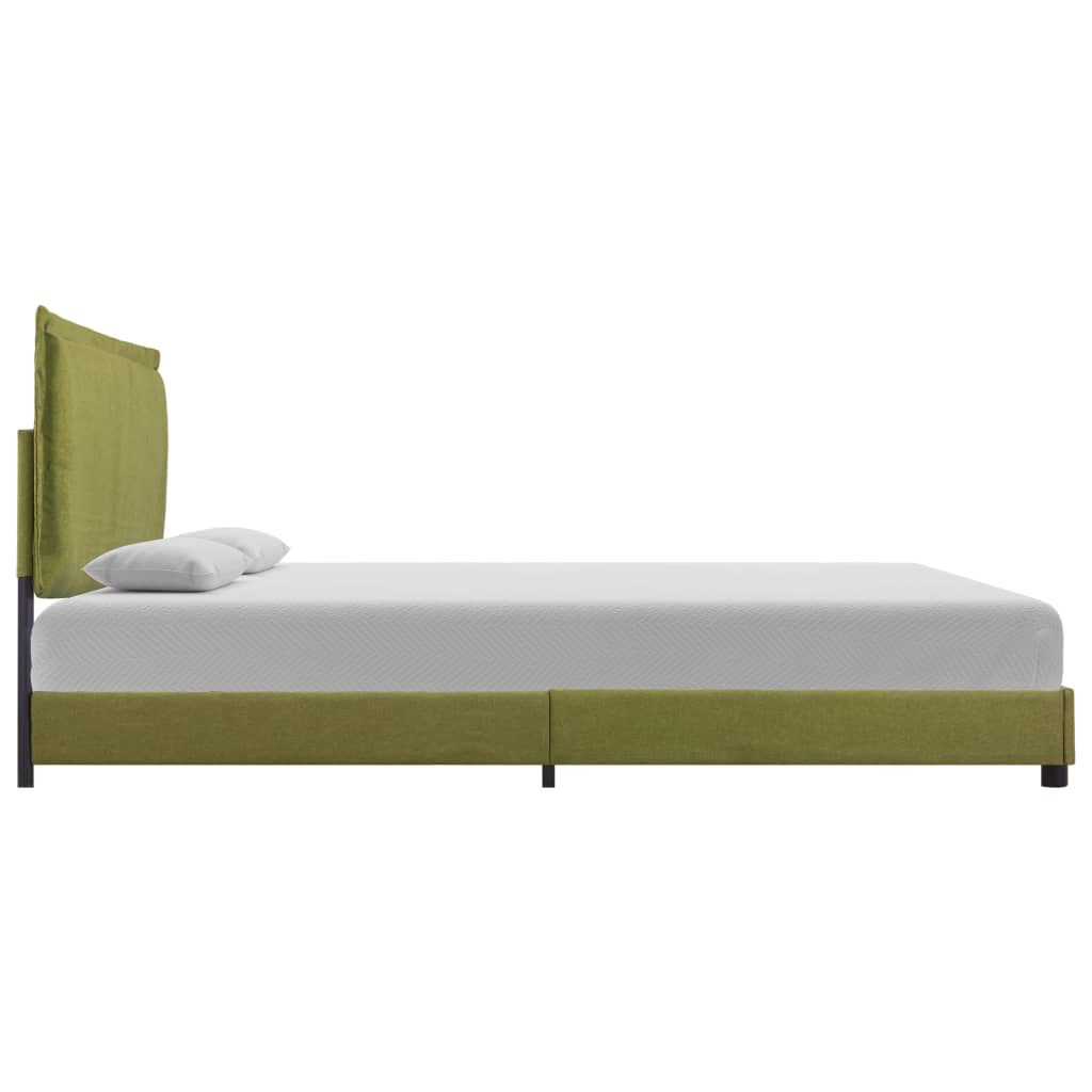 Cadre de lit sans matelas vert tissu 140x200 cm - XIOS