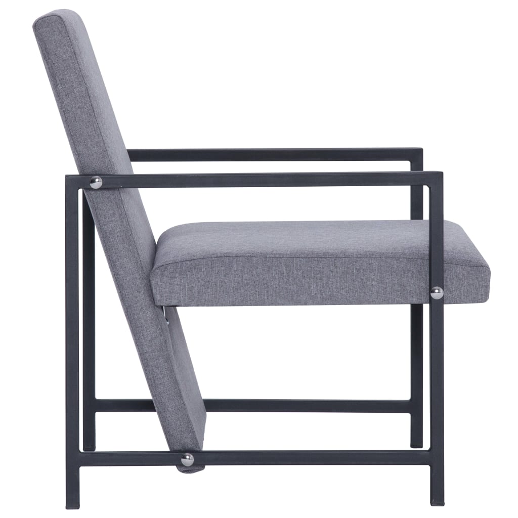 Fauteuil gris clair tissu - XIOS