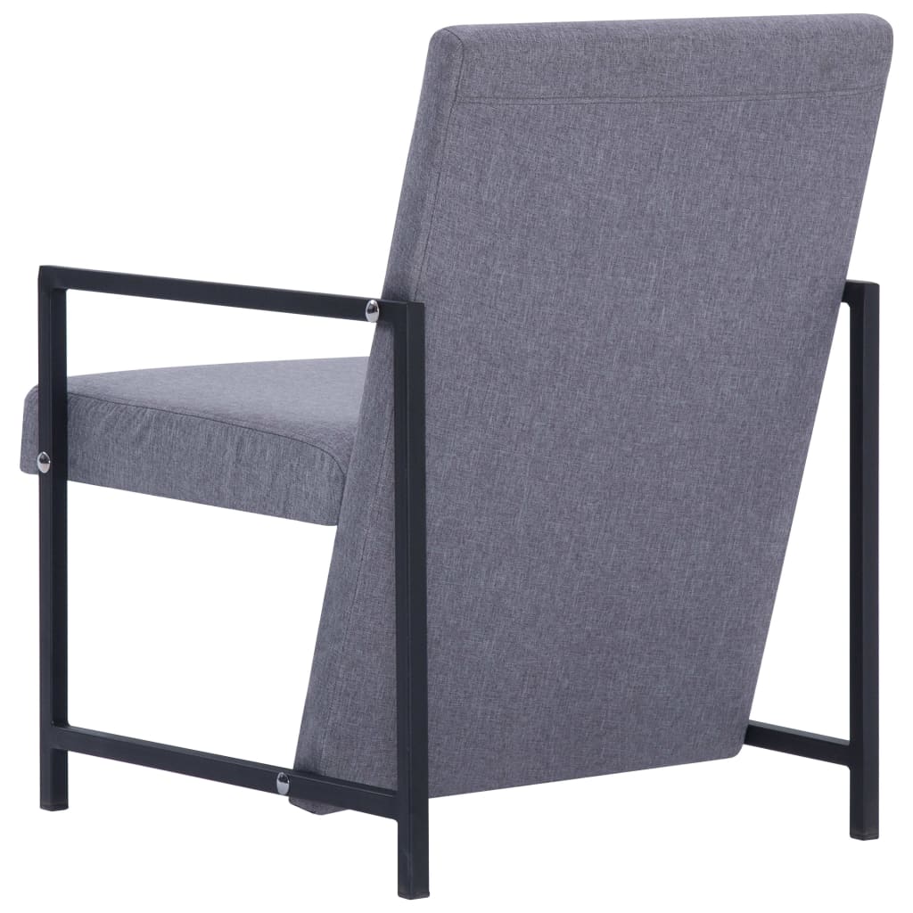 Fauteuil gris clair tissu - XIOS