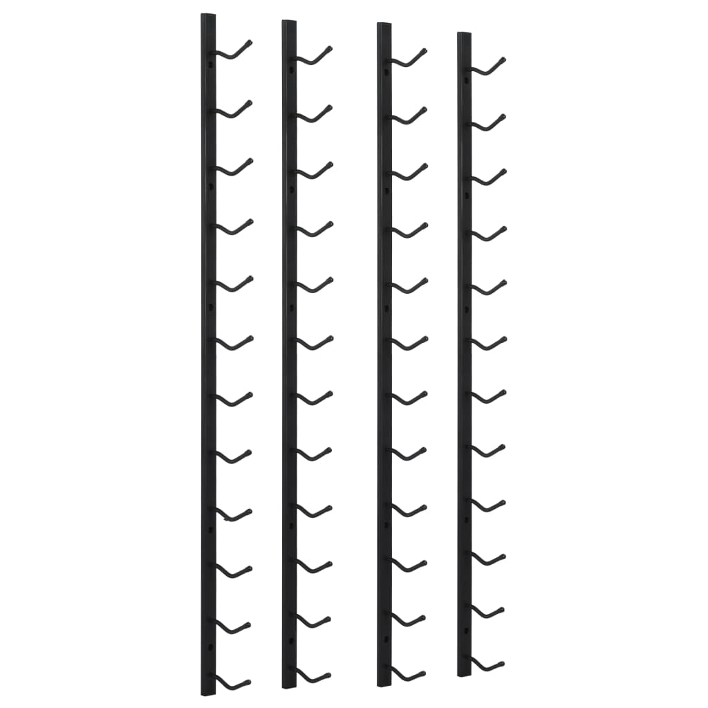 Casiers à bouteilles mural pour 12 bouteilles 2 pcs noir fer - XIOS