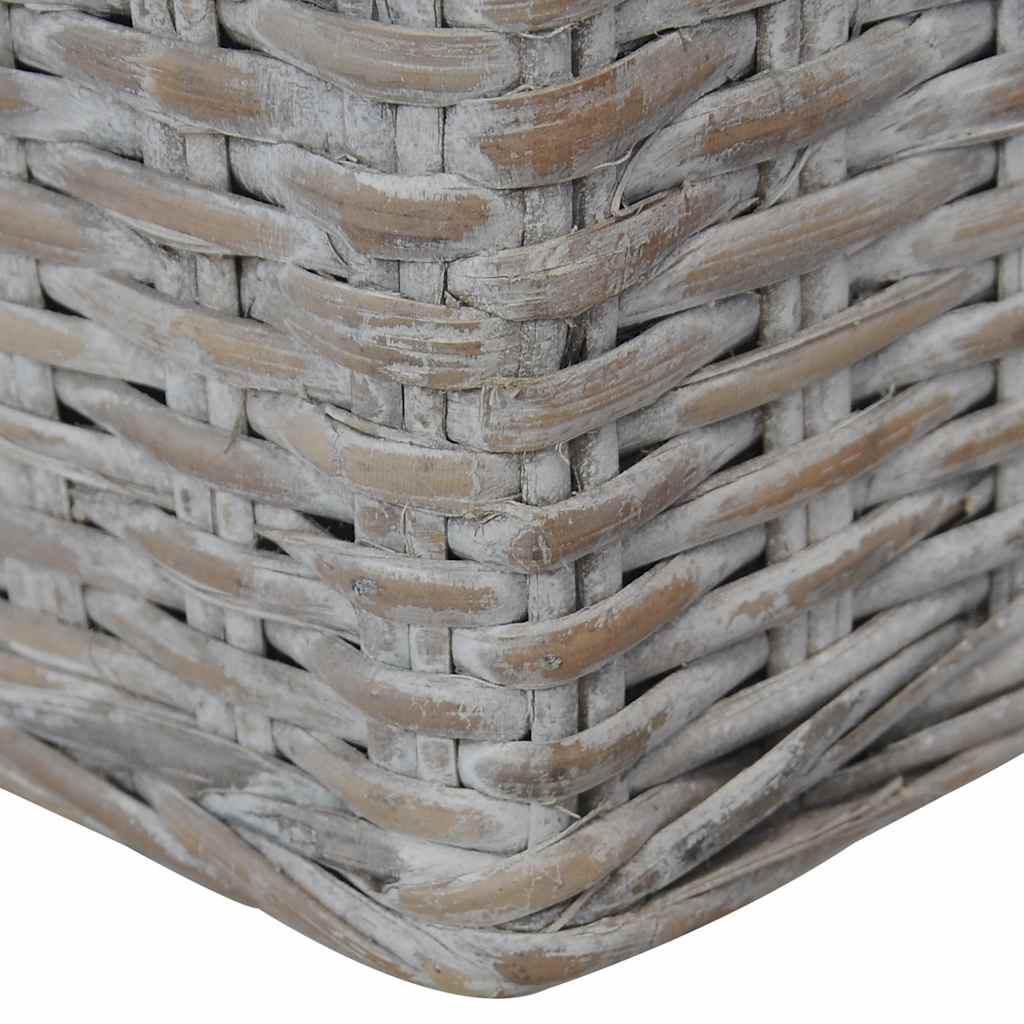 Canapé à 2 places avec coussins Gris Rotin naturel - XIOS