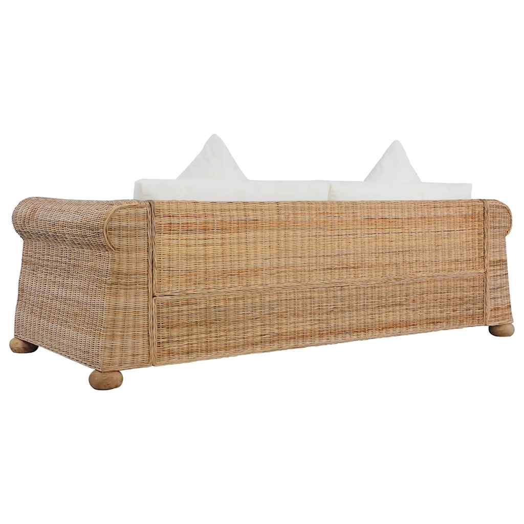 Canapé à 3 places avec coussins Rotin naturel - XIOS