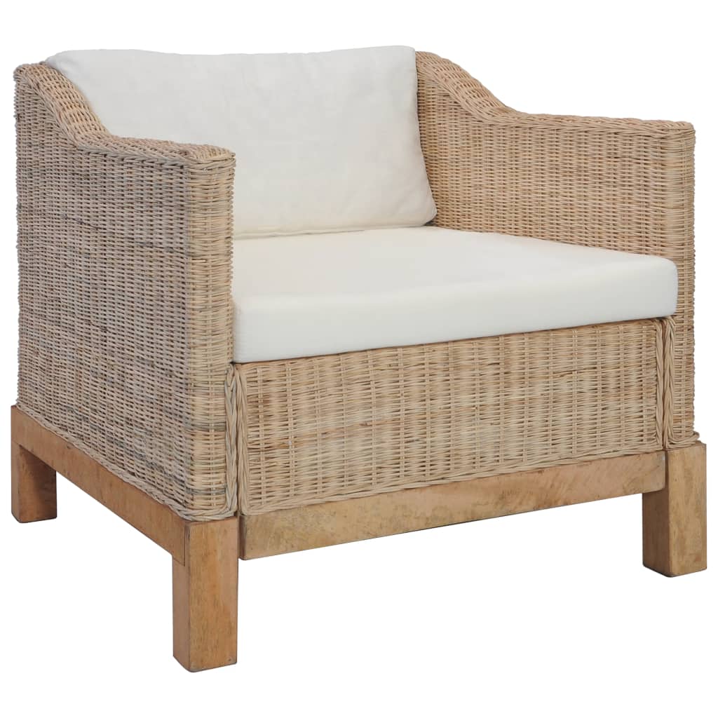 Fauteuil avec coussins Rotin naturel - XIOS