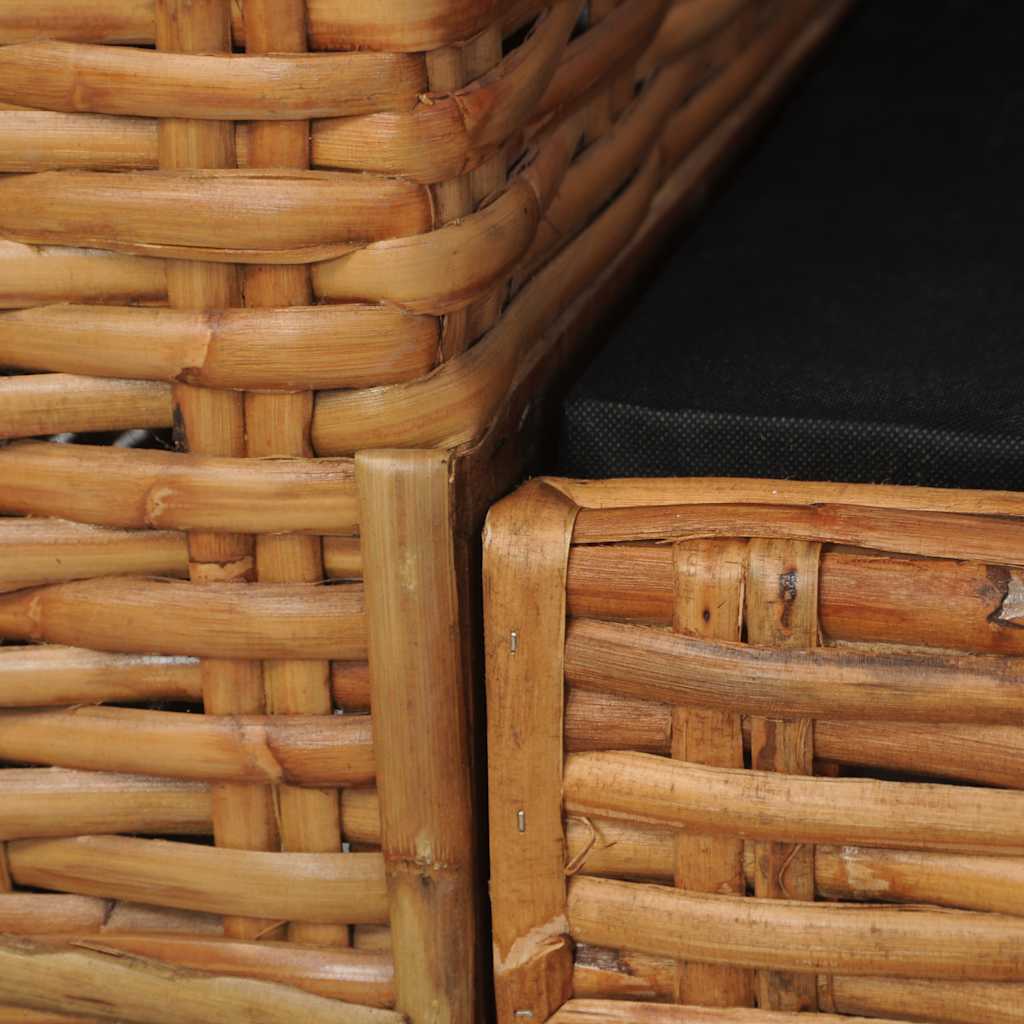 Fauteuil avec coussins Marron Rotin naturel - XIOS