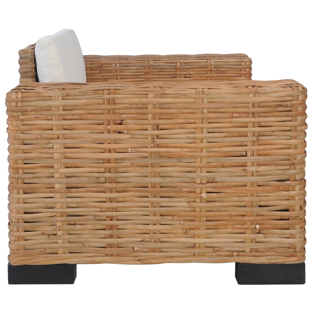 Fauteuil avec coussins Rotin naturel Fauteuils vidaXL