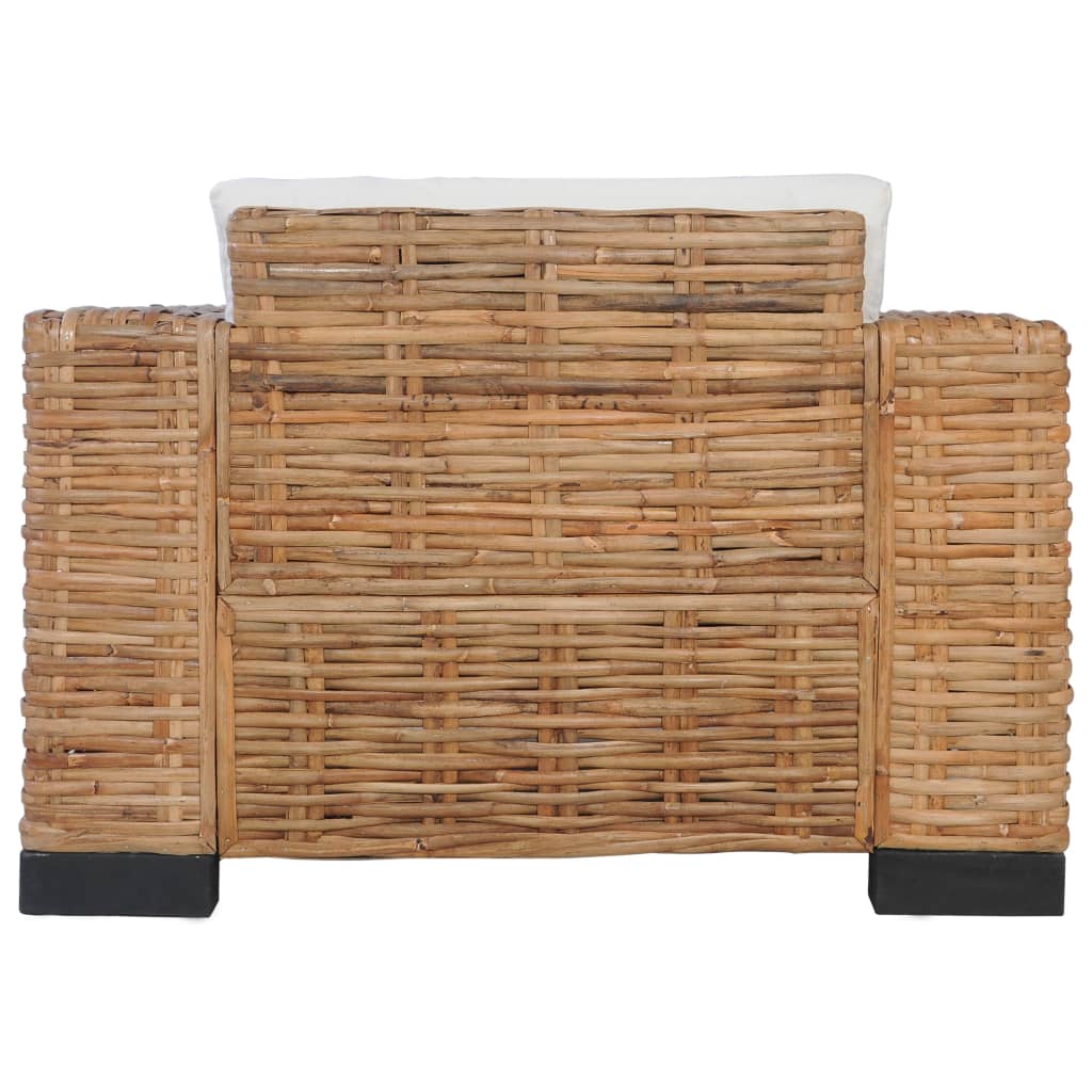 Fauteuil avec coussins Rotin naturel Fauteuils vidaXL