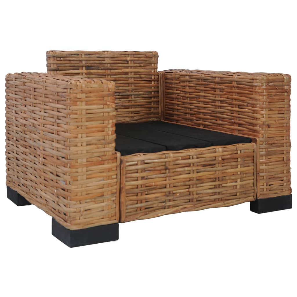 Fauteuil avec coussins Rotin naturel Fauteuils vidaXL