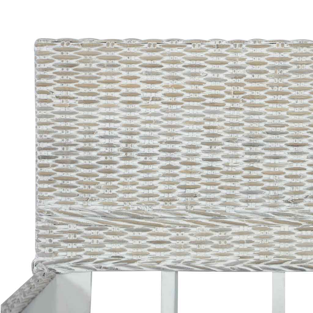 Cadre de lit sans matelas Gris Rotin naturel 140x200 cm - XIOS