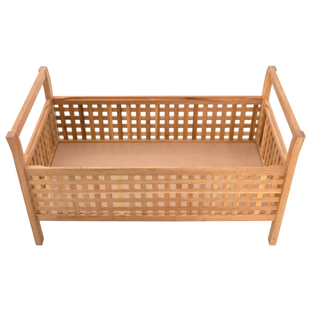 Banc de rangement 93x49x49 cm Bois de noyer massif - XIOS