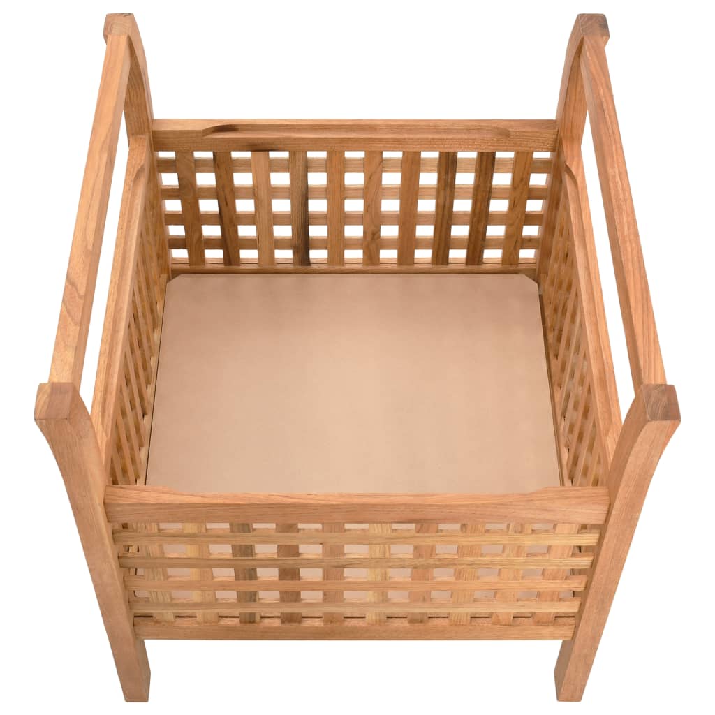 Banc de rangement 49x48x49 cm Bois de noyer massif - XIOS
