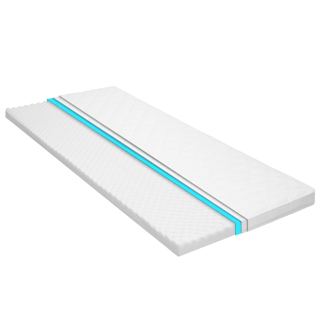 Sur-matelas 120 x 200 cm Mousse froide Profil d'œuf 6 cm Couvre-matelas vidaXL