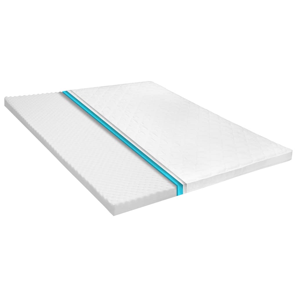 Sur-matelas 140 x 200 cm Mousse froide Profil d'œuf 6 cm Couvre-matelas vidaXL