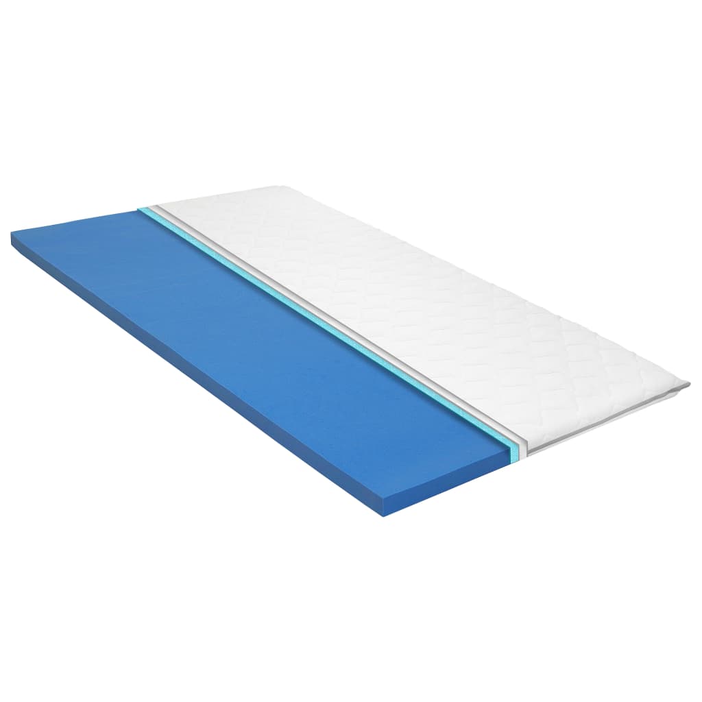 Sur-matelas 140 x 200 cm Mousse à mémoire de forme Visco 6 cm Couvre-matelas vidaXL