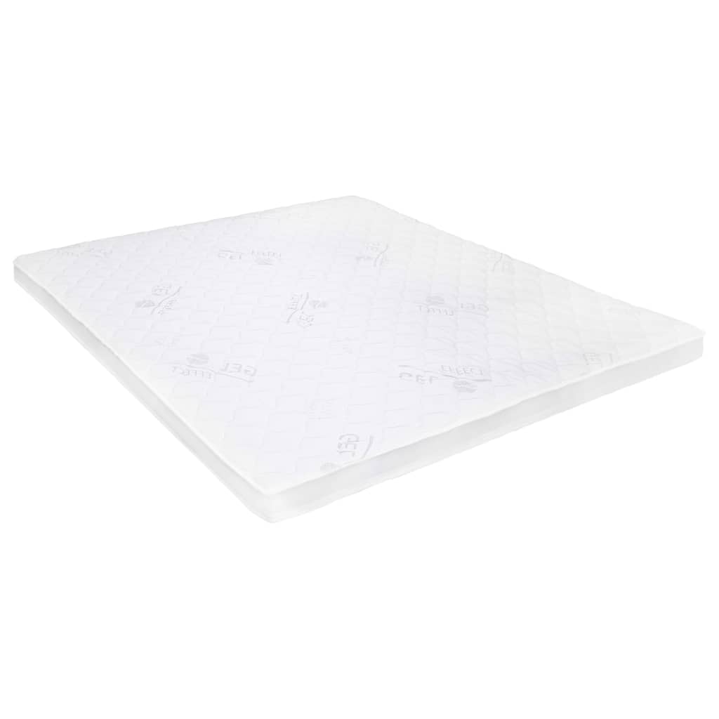 Sur-matelas 180 x 200 cm Mousse de gel 7 cm Couvre-matelas vidaXL