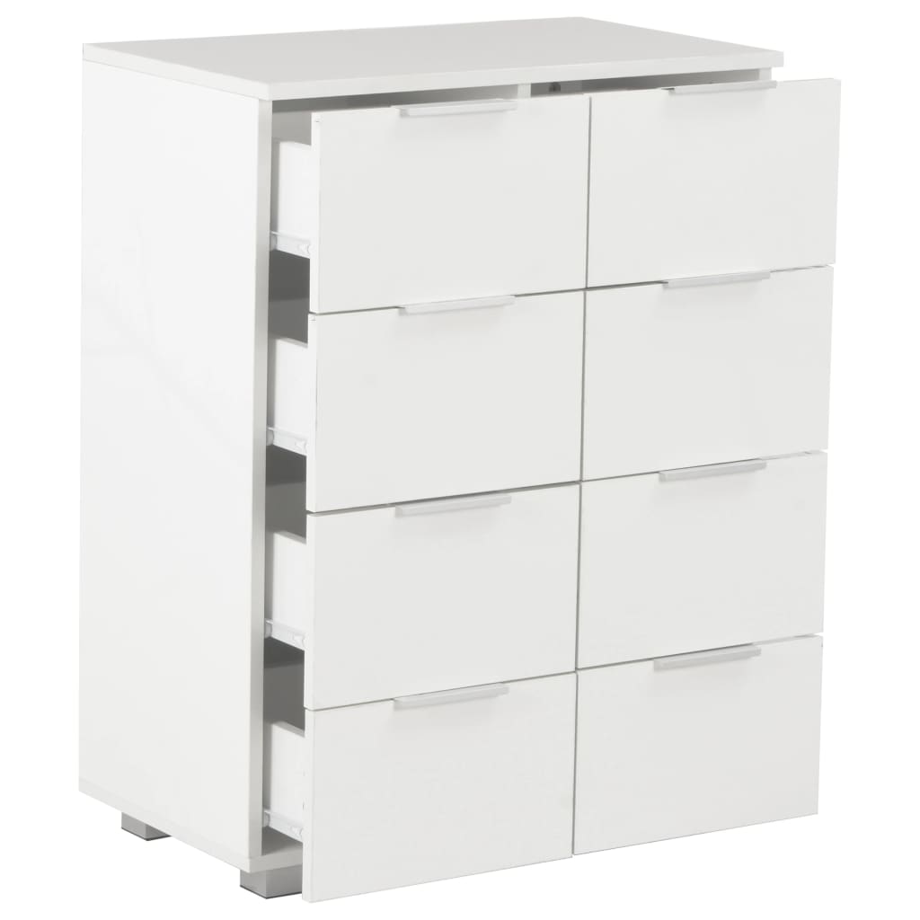 Buffet Blanc brillant 60x35x80 cm Bois d'ingénierie - XIOS