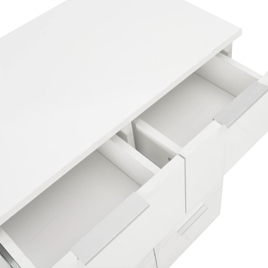 Buffet Blanc brillant 60x35x80 cm Bois d'ingénierie - XIOS