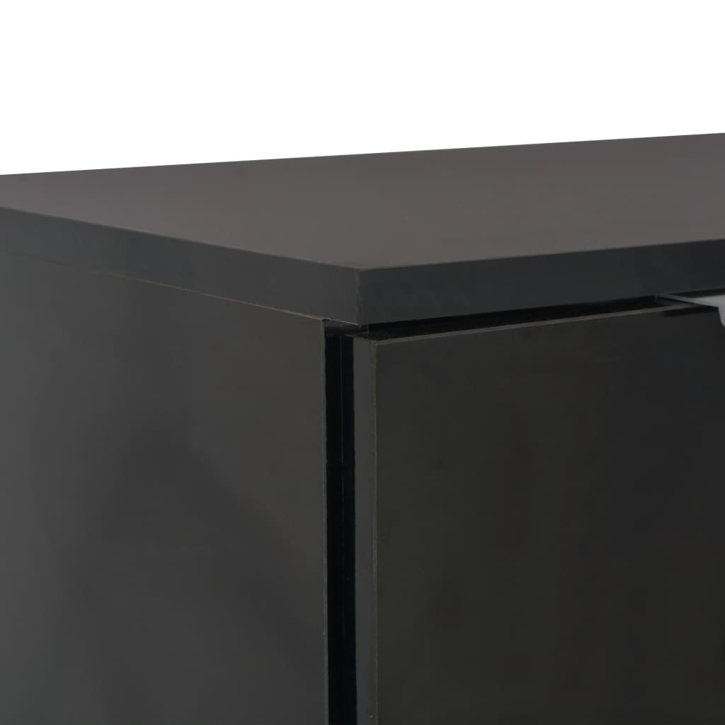Buffet Noir brillant 71x35x80 cm Bois d'ingénierie - XIOS