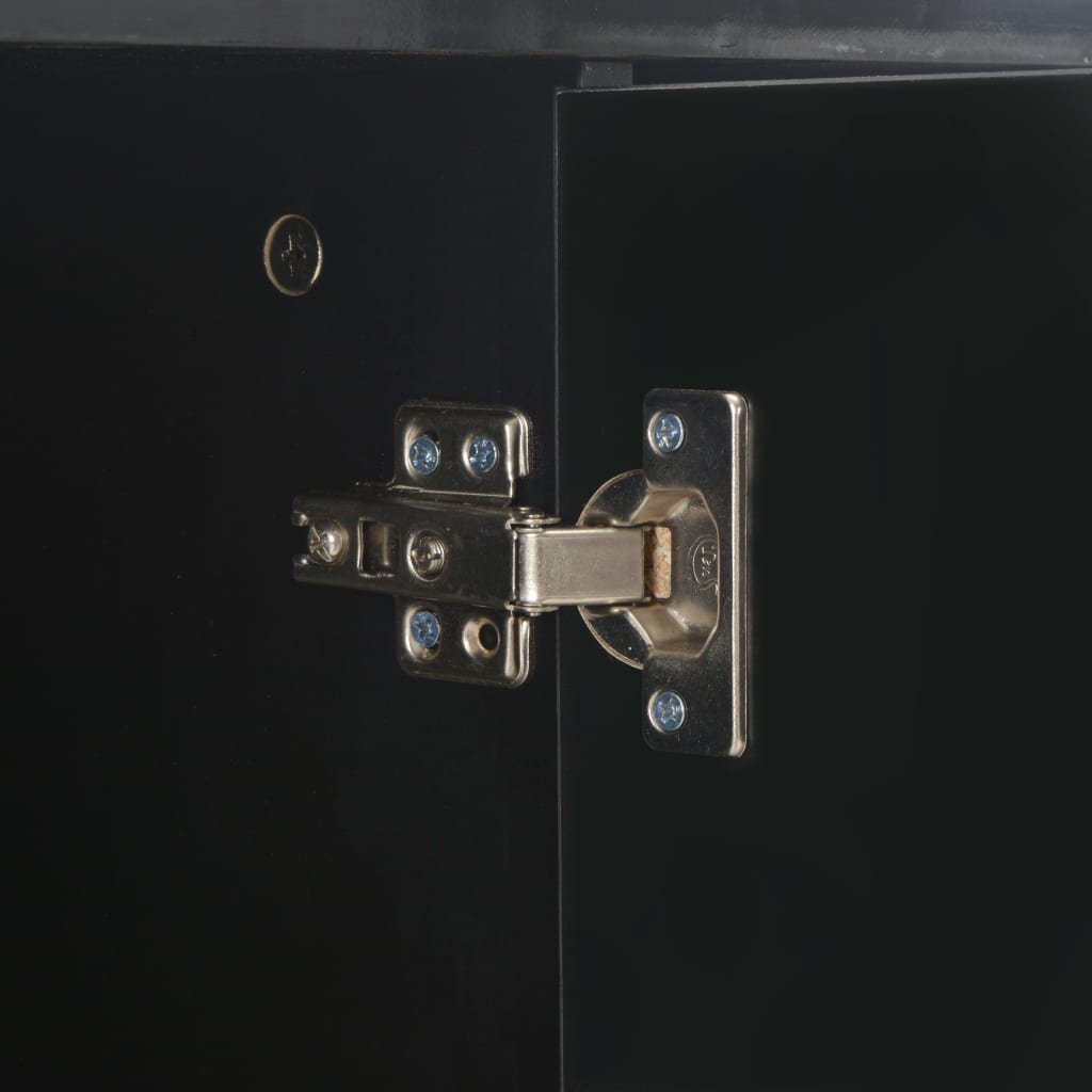 Buffet Noir brillant 71x35x80 cm Bois d'ingénierie - XIOS