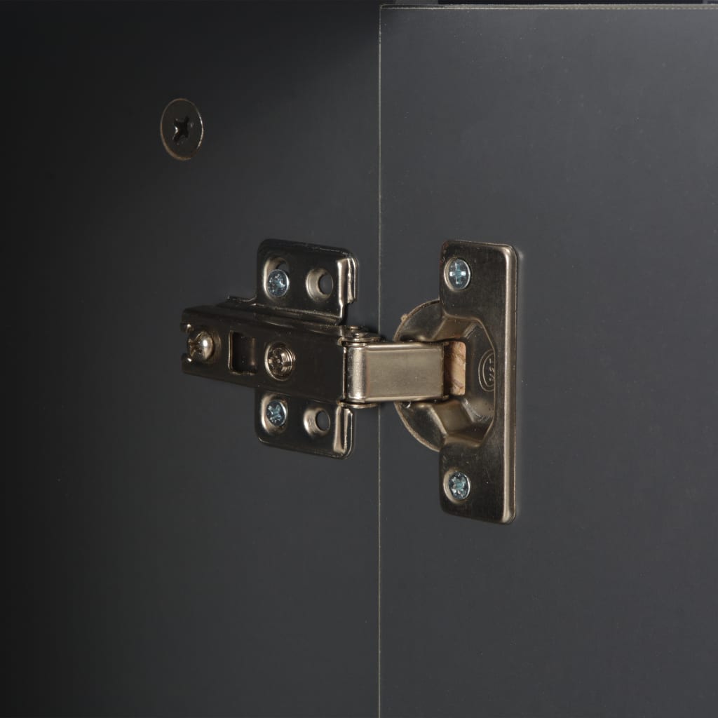 Buffet Gris brillant 71x35x80 cm Bois d'ingénierie - XIOS