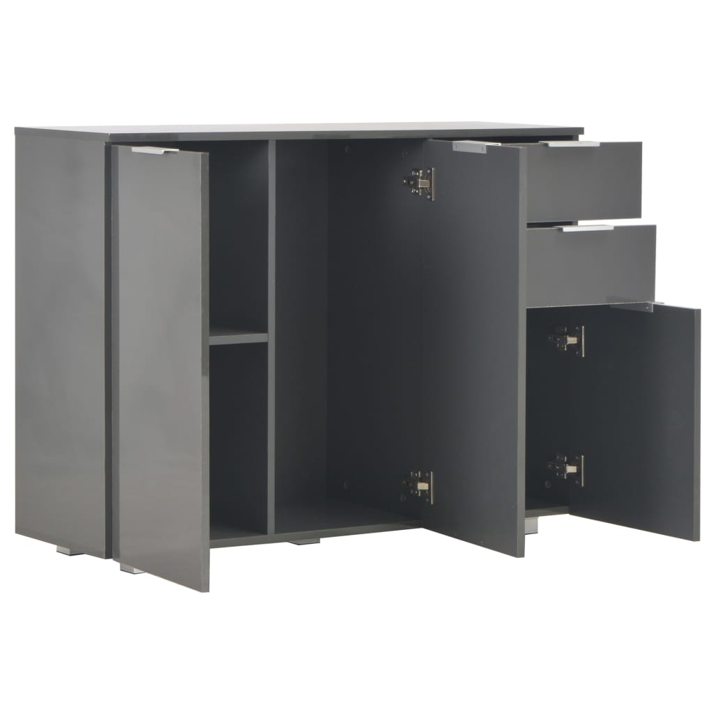 Buffet Gris brillant 107x35x80,5 cm - XIOS