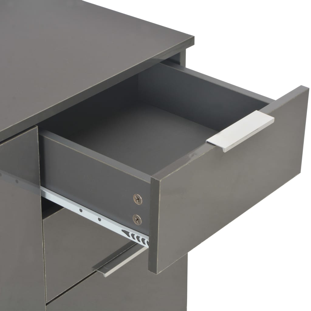 Buffet Gris brillant 107x35x80,5 cm - XIOS