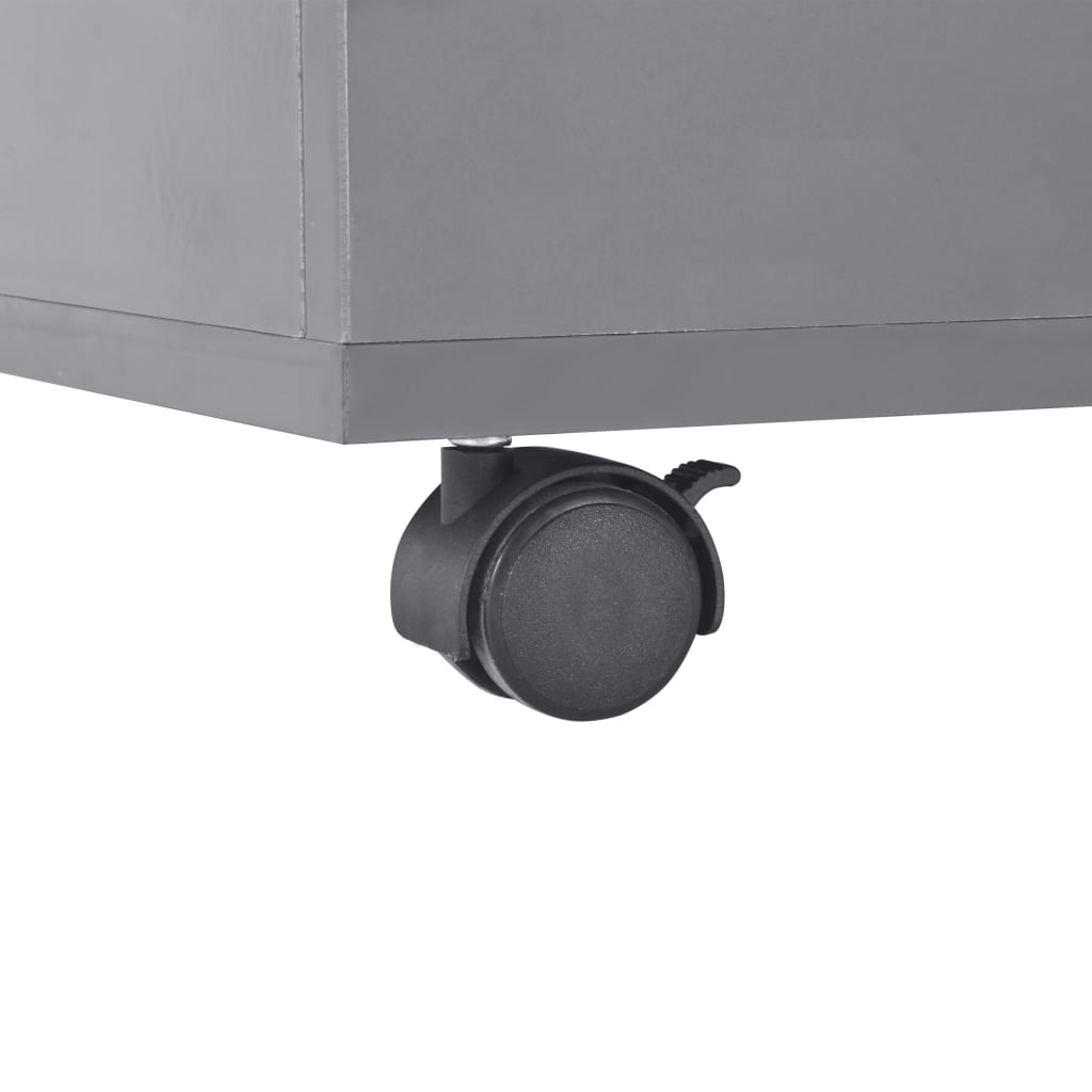 Table basse Gris brillant 100x100x35 cm - XIOS