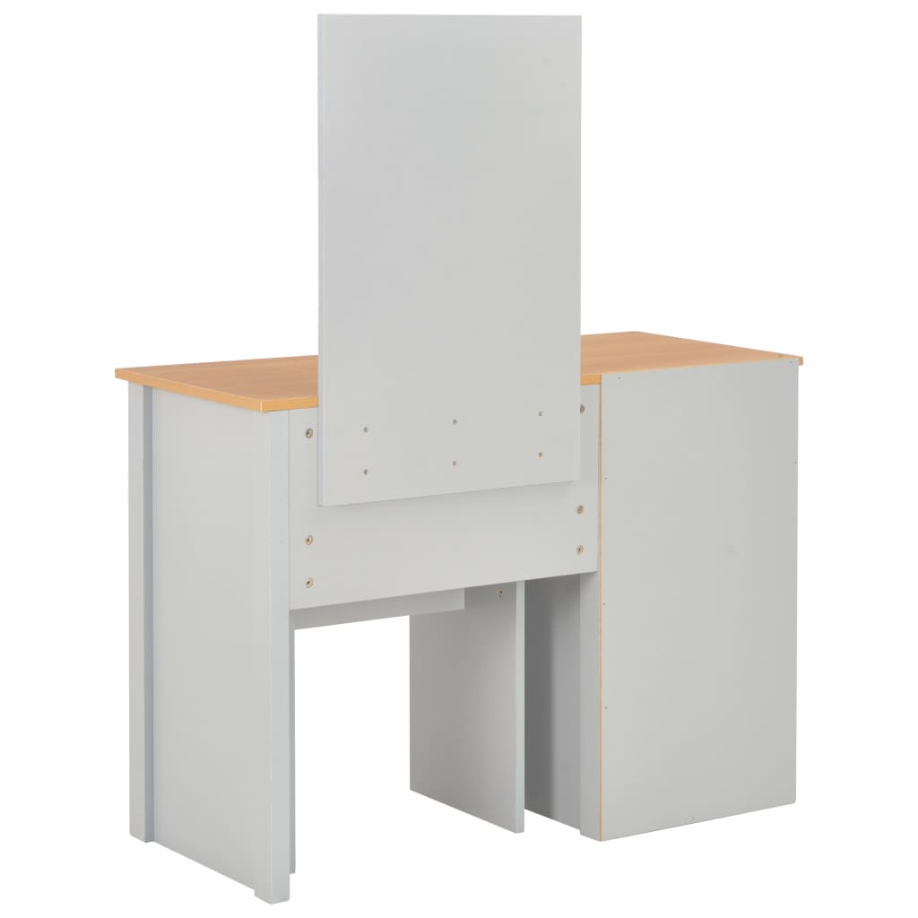 Coiffeuse avec miroir et tabouret Gris 104x45x131 cm - XIOS