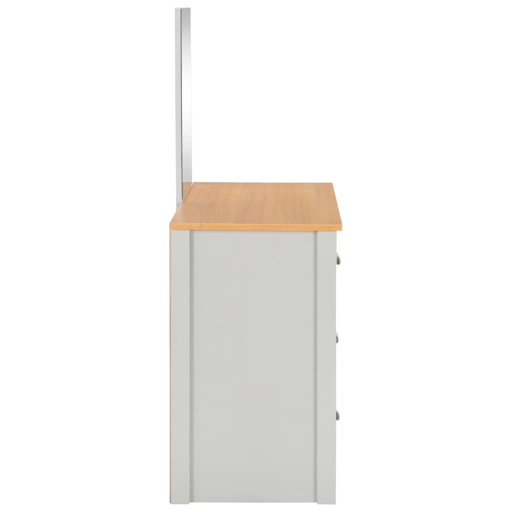 Coiffeuse avec miroir et tabouret Gris 104x45x131 cm - XIOS