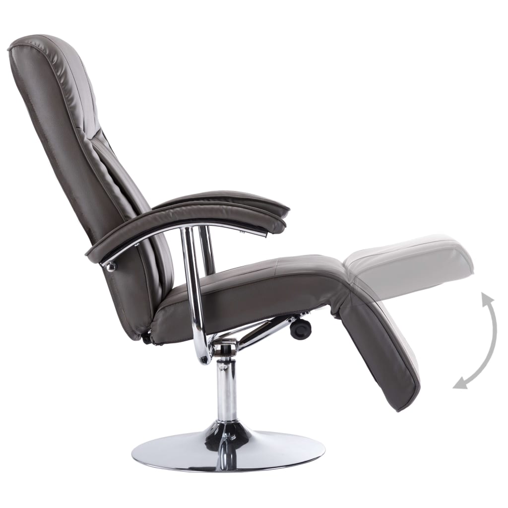 Fauteuil TV gris similicuir - XIOS