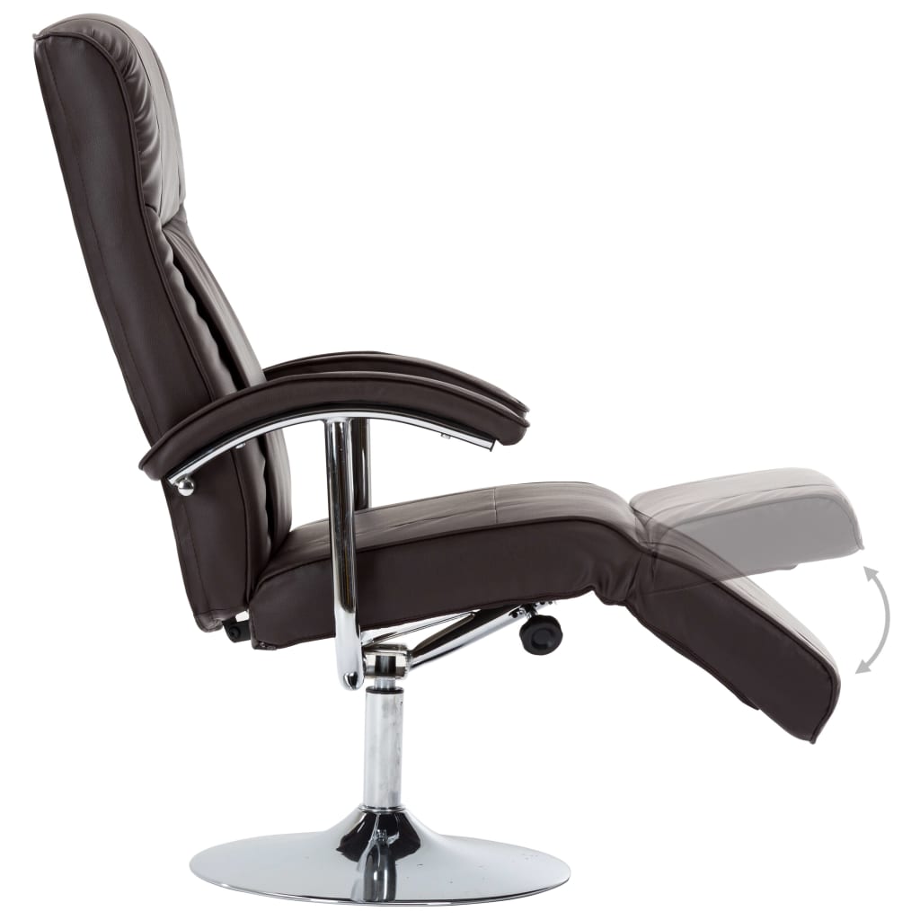 Fauteuil TV marron similicuir - XIOS
