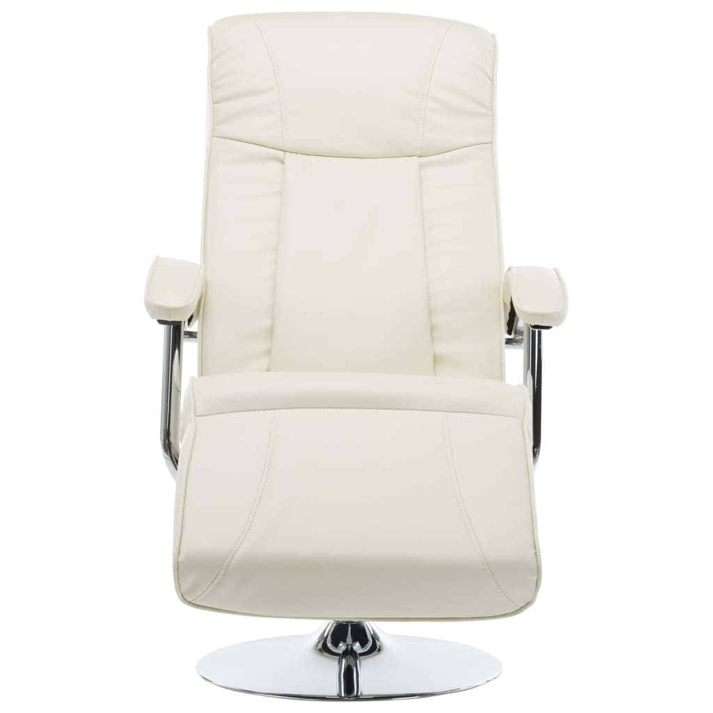 Fauteuil TV crème similicuir - XIOS