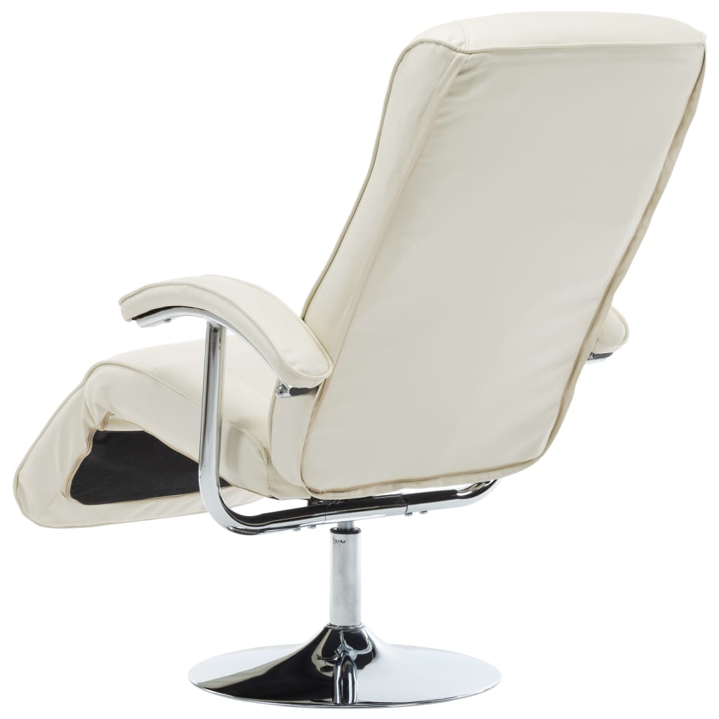 Fauteuil TV crème similicuir - XIOS