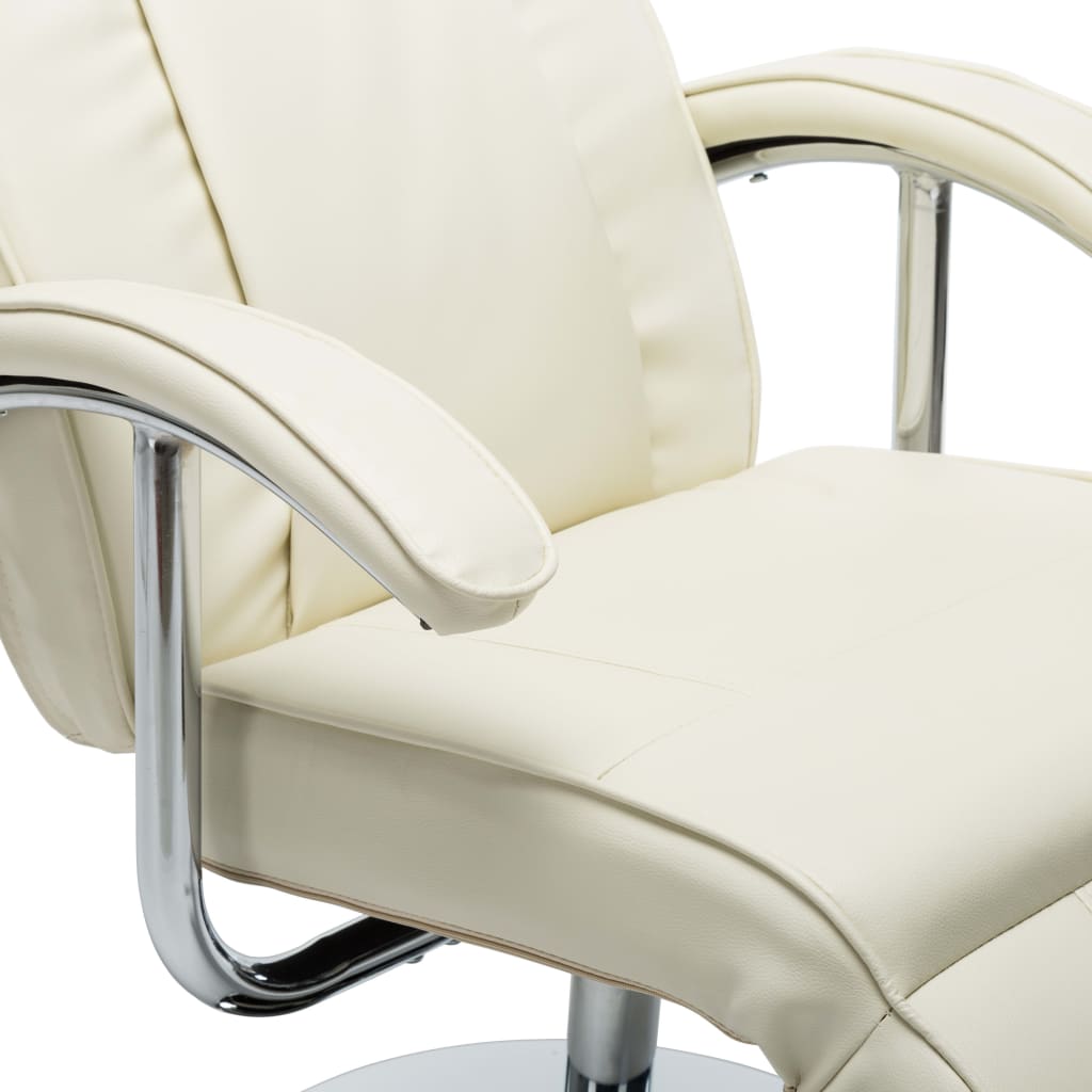 Fauteuil TV crème similicuir - XIOS